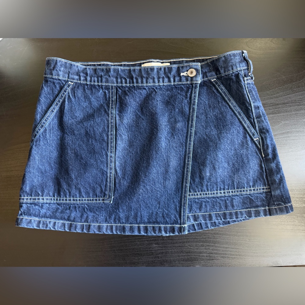 Abercrombie & Fitch Dark Blue Denim Mini Skirt